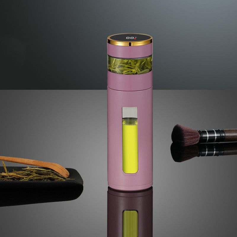 Stainless Steel Smart Insulation Mug Double Layer Glass