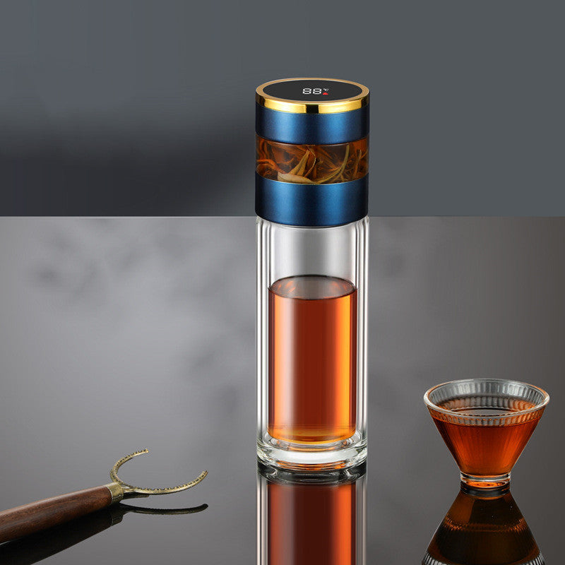 Stainless Steel Smart Insulation Mug Double Layer Glass