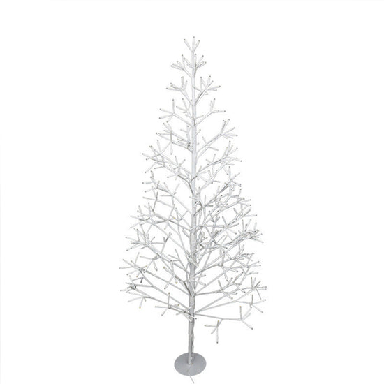LED Christmas Tree Pre-Lit 9ft, Outdoor/Indoor Artificial Tree with Warm White Fairy Lights for Holiday Home Decor