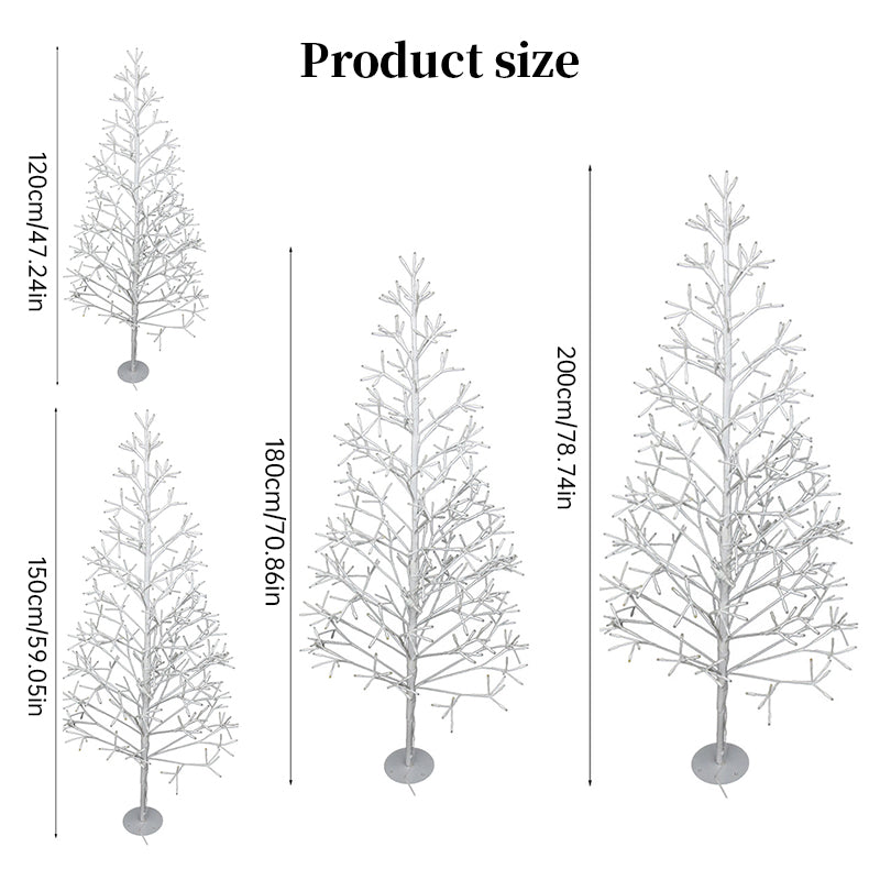 LED Christmas Tree Pre-Lit 9ft, Outdoor/Indoor Artificial Tree with Warm White Fairy Lights for Holiday Home Decor