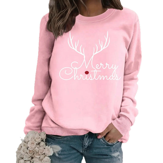 Holiday Christmas print crew neck
