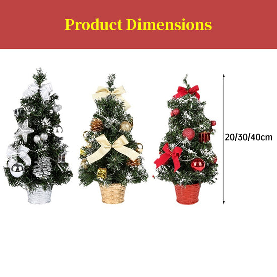 40CM LED Christmas Tree Night Light, Battery Operated Tabletop Decor with Warm White Lights for Home Office Christmas Decoration
