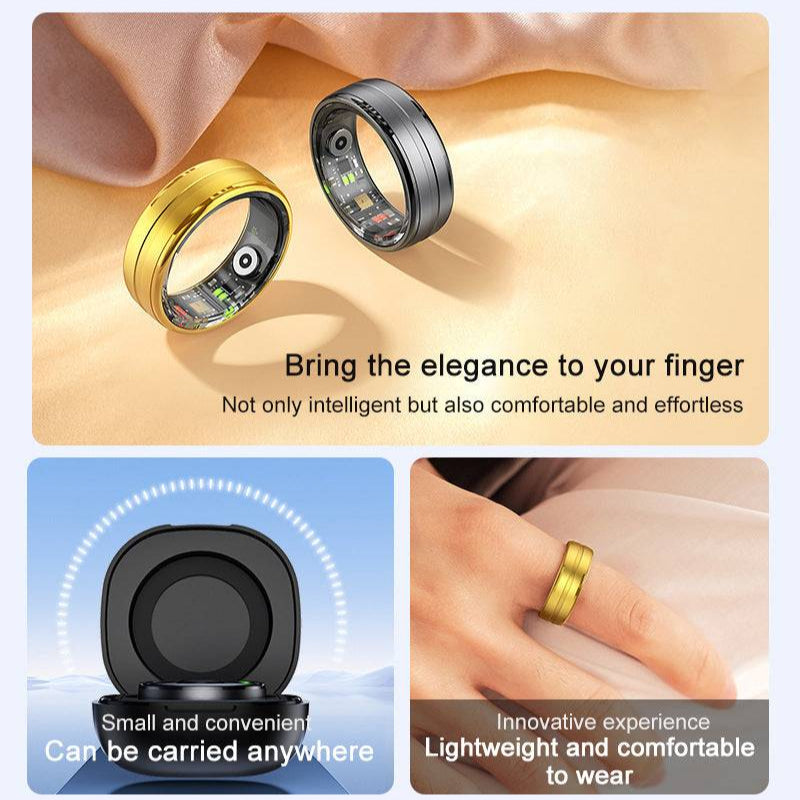 Casual Smart Rings for Men Women Compatible with iOS Android Phones
