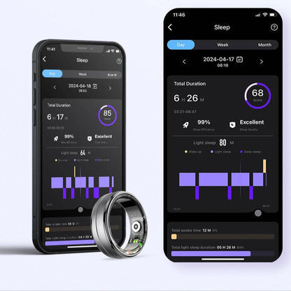 Casual Smart Rings for Men Women Compatible with iOS Android Phones